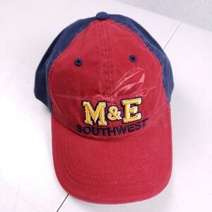 C&A Sportswear M&E Southwest Hat Cap Mens OSFA Two Tone Red Blue Aviation Retro
